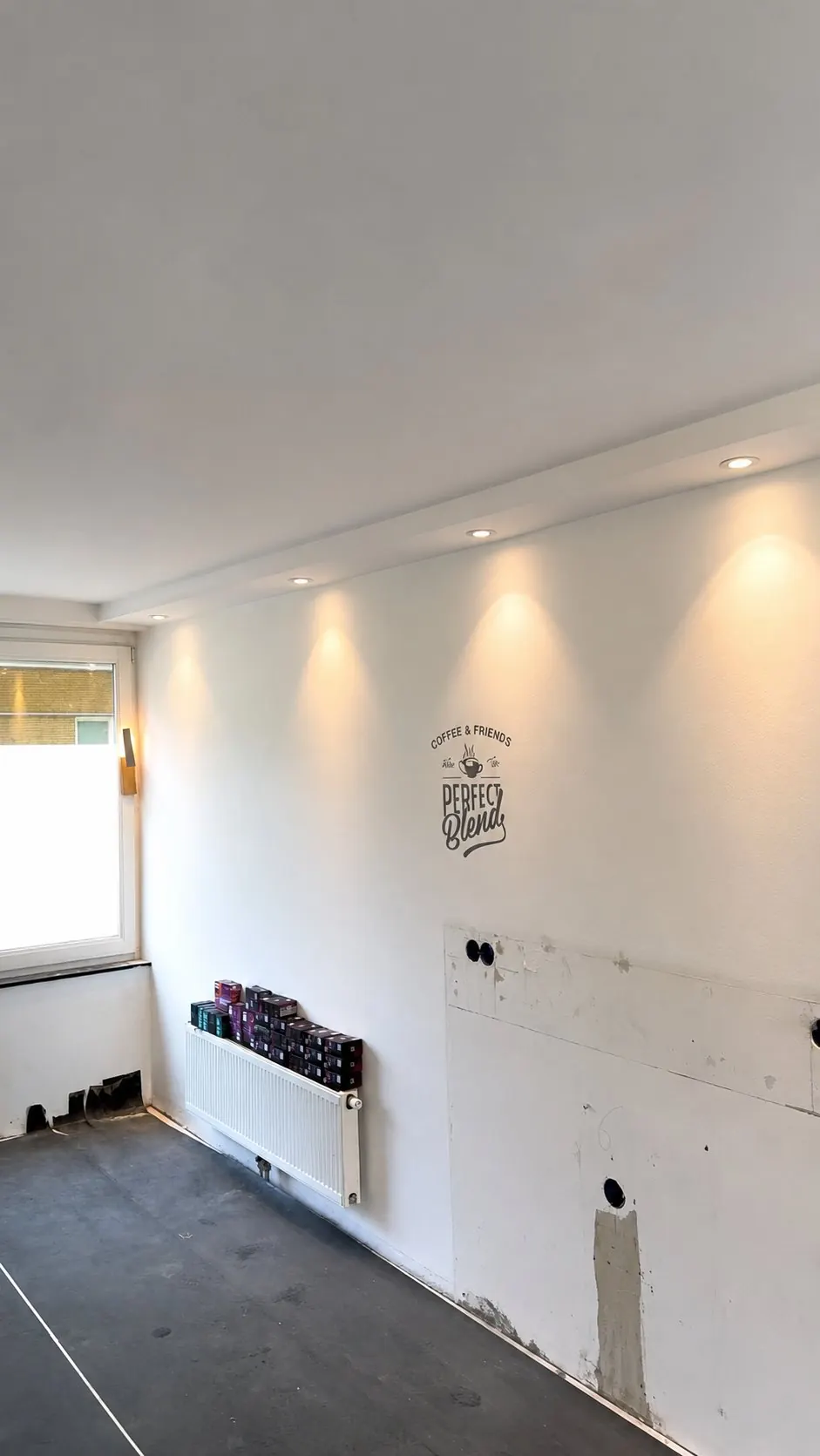 Strak verlaagd plafond met inbouwspots